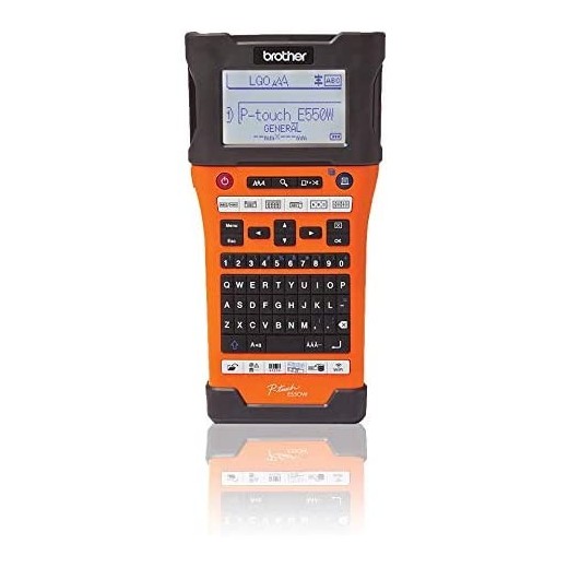 Brother PT-E550WVP Rotuladora Electronica Portatil Profesional USB WiFi - Pantalla LCD - 384 Simbolos - Color Negro/Naranja