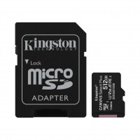 Kingston Tarjeta Micro SDXC 512GB Clase 10 100MB/s Canvas Select Plus + Adaptador SD