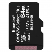 Kingston Tarjeta Micro SDXC 64GB Clase 10 100MB/s Canvas Select Plus