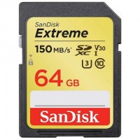 Sandisk Extreme Tarjeta SDXC 64GB UHS-I V30 U3 Clase 10 150MB/s
