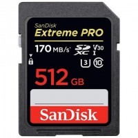 Sandisk Extreme Pro Tarjeta SDHC 512GB UHS-I V30 Clase 10 170MB/s