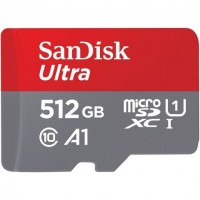 Sandisk Ultra Tarjeta Micro SDXC 512GB UHS-I U1 A1 Clase 10 120MB/s + Adaptador SD