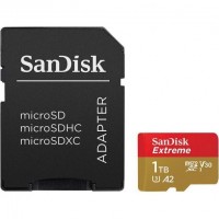 Sandisk Extreme Tarjeta Micro SDXC 1TB UHS-I U3 V30 A2 Clase 10 160MB/s + Adaptador SD