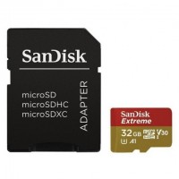 Sandisk Extreme Tarjeta Micro SDHC 32GB UHS-I U3 A1 Clase 10 90MB/s + Adaptador SD