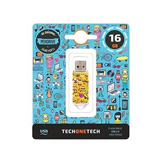 TechOneTech Emojis Memoria USB 2.0 16GB (Pendrive)