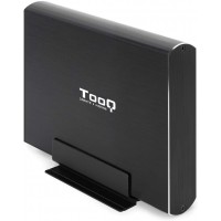 Tooq Carcasa Externa HDD 3.5 pulgadas SATA USB 3.0/3.1 Gen1 con Soporte - Color Negro