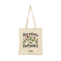 Dohe Totebag de Algodon Reciclado y Organico - 220gr - Asas Largas - Sostenible y Respetuoso con el Medio Ambiente - Espacioso y Manejable