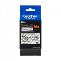 Brother TZeS131 Cinta Laminada Super Adhesiva Original de Etiquetas - Texto negro sobre fondo transparente - Ancho 12mm x 8 met