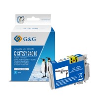 G&G Epson T2712/T2702 (27XL) Cyan Cartucho de Tinta Generico - Reemplaza C13T27124012/C13T27024012