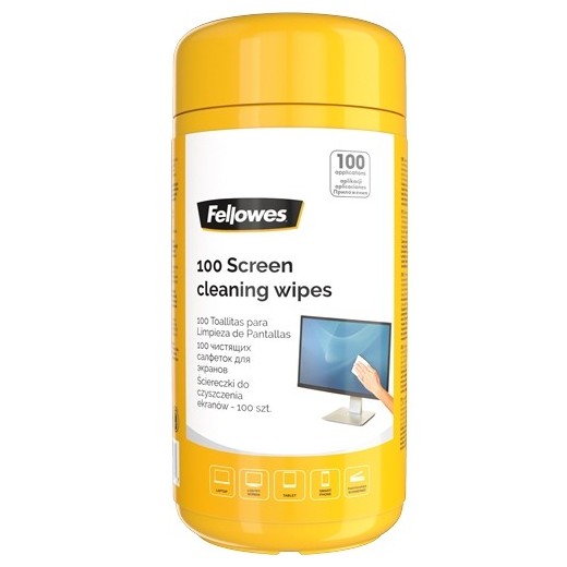 Fellowes Pack de 100 Toallitas de Limpieza para Pantallas