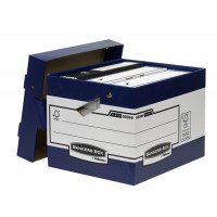 Fellowes Bankers Box Contenedor de Archivos con Asas Ergonomicas Ergo Box - Montaje Automatico Fastfold - Carton Reciclado Cert