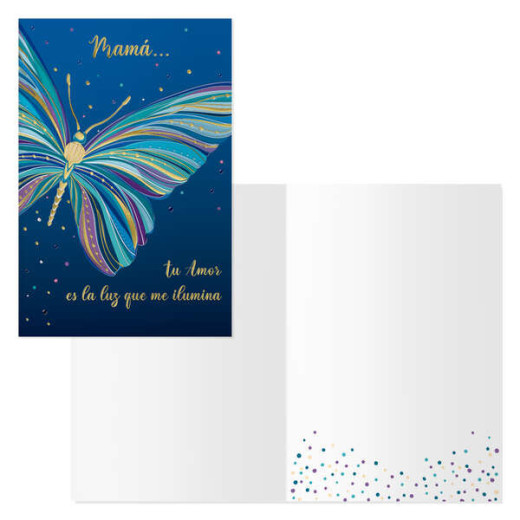 Dohe Pack de 6 Tarjetas de Felicitacion Dia de la Madre - 11.5x17cm - Impresas a Todo Color - Estampaciones con Pelicula de Color - Estampacion en Seco - Papel Offset Blanco de 300gr - Incluye Sobre de Color