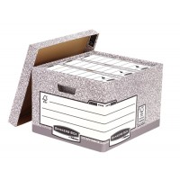Fellowes Bankers Box Contenedor de Archivos Folio - Montaje Automatico Fastfold - Carton Reciclado Certificacion FSC - Color Gr