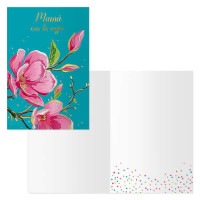 Dohe Pack de 6 Tarjetas de Felicitacion Dia de la Madre - 11.5x17cm - Impresas a Todo Color - Estampaciones con Pelicula de Color - Estampacion en Seco - Papel Offset Blanco de 300gr - Incluye Sobre de Color