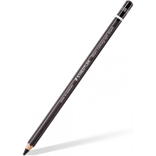 Staedtler Mars Lumograph Black Artist Pencil 100B Lapiz de Grafito - Mina 8B - Resistencia a la Rotura - Madera de Bosques Sost