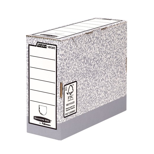 Fellowes Bankers Box Caja de Archivo Definitivo 100mm A4 - Montaje Automatico Fastfold - Carton Reciclado Certificacion FSC - C