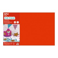 Apli Pack de 5 Goma Eva 600 x 400 mm - Grosor 2 mm - Impermeable - Moldeable al Calor - Color Rojo