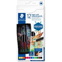 Staedtler Super Soft 149C Pack de 12 Lapices de Colores - Mina Extra Suave - Colores Surtidos