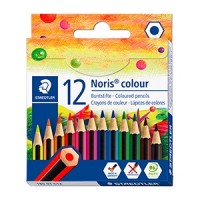 Staedtler Noris Colour 185 Pack de 12 Lapices Hexagonales de Colores - Resistencia a la Rotura - Material Wopex - Colores Surti