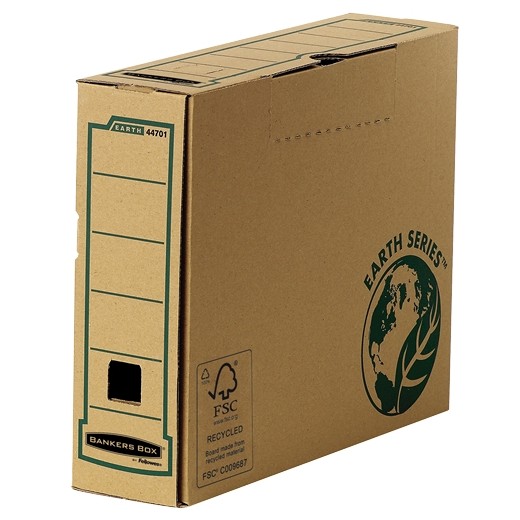 Cajon Fellowes Carton Reciclado para Almacenamiento de Archivadores  Capacidad 4 Cajas de Archivo 80 Mm
