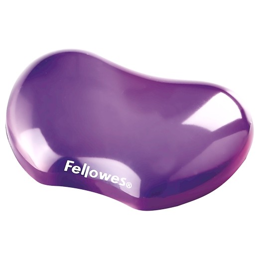 Fellowes Crystal Reposamuñecas Flexible de Gel - Resistente a las Manchas - Color Violeta