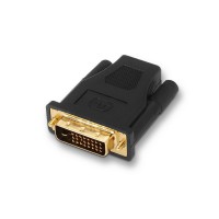 Aisens Adaptador DVI a HDMI - 24+1/M-HDMI A Hembra Blindado en Oro - Full HD - Color Negro