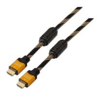 Aisens Cable HDMI Alta Velocidad / HEC con Ferrita - A Macho-A Macho - Blindado en Oro - 1.0m - Compatibilidad 3D y Ethernet -