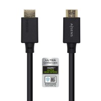 Aisens Cable HDMI V2.1 Certificado Ultra Alta Velocidad 8K@60Hz 48Gbps - A/M-A/M - 1.0m - Color Negro