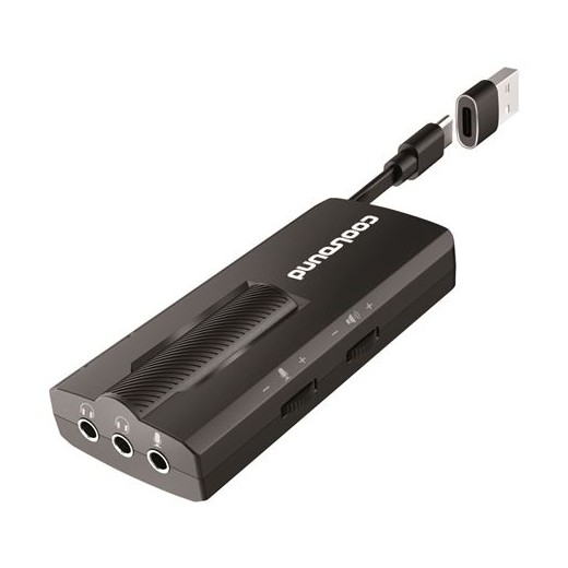 Coolsound Tarjeta de Sonido Externa 7.1 USB-C - Adaptador a USB-A - Entradas  Microfono