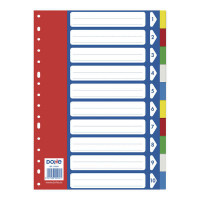 Dohe Separadores para Archivadores y Carpetas de Anillas - 120 Micras - Multitaladro de 16 Perforaciones - Bolsa Autoadhesiva Individual