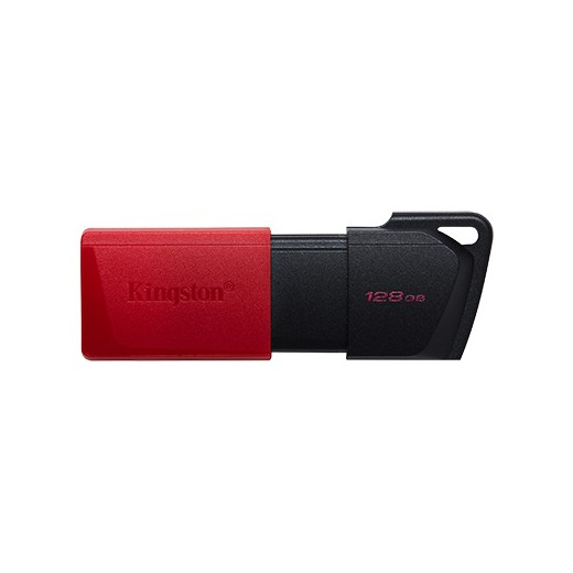 Kingston DataTraveler Exodia M Memoria USB 128GB - USB 3.2 Gen 1 - Capuchon Movil - Enganche para Llavero - Color Negro/Rojo(Pe