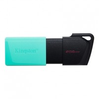 Kingston DataTraveler Exodia M Memoria USB 256GB - USB 3.2 Gen 1 - Capuchon Movil - Enganche para Llavero - Color Negro/Turques