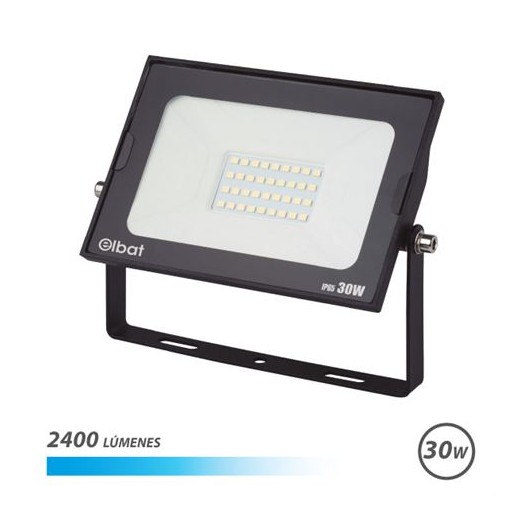 Elbat Foco LED Serie Super Slim 30W 2400lm - 6500K Luz Fria - Apto para Exterior