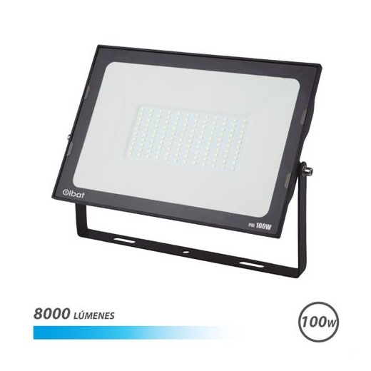 Elbat Foco LED Serie Super Slim 100W 8000lm - 6500K Luz Fria - Apto para Exterior