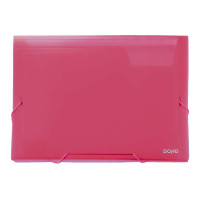 Dohe Clasificadores Acordeon de 13 Departamentos - Tamaño A4 Apaisado - Fabricados en Polipropileno Translucido de 700 Micras - con Cierre de Gomas