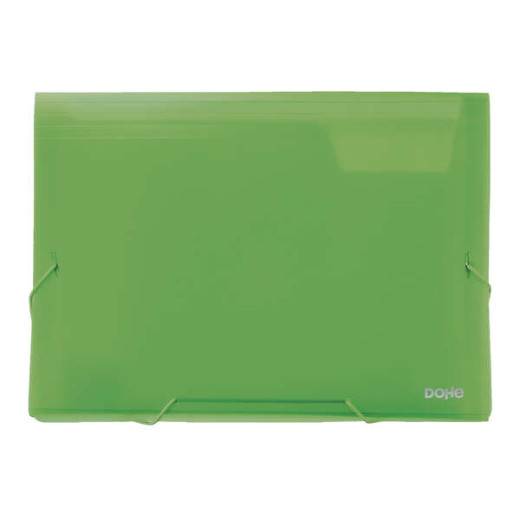 Dohe Clasificadores Acordeon de 13 Departamentos - Tamaño A4 - Fabricados en Polipropileno Translucido de 700 Micras - con Cierre de Gomas