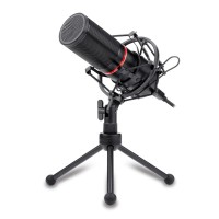 Redragon Blazar GN300 Microfono Optimizado para Streaming - Condensador Cardioide 16mm - Anillo Indicador LED Rojo - Tripode Ar