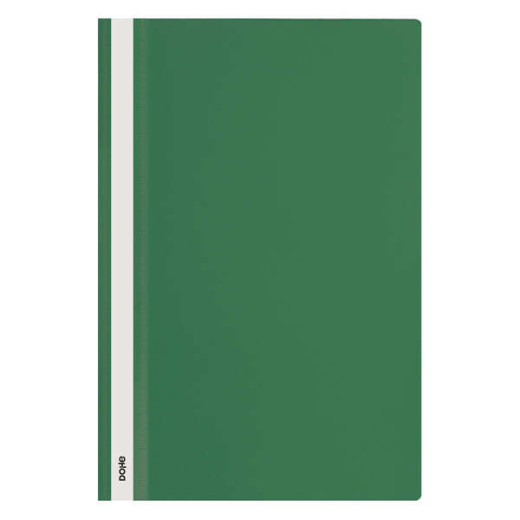 Dohe Dosier con Fastener de Polipropileno - Tamaño Folio - Cubierta Transparente y Trasera Opaca - Ideal para Organizar Documentos