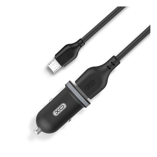 XO TZ08 Pack Cargador de Coche + Cable USB-A a MicroUSB - 2 Puertos USB