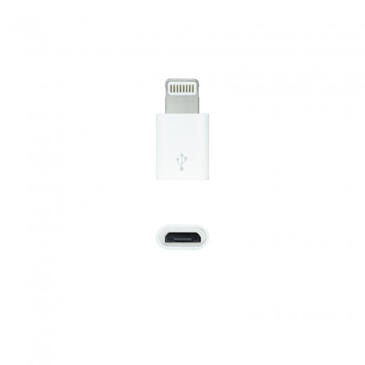 Nanocable Adaptador Lightning a Micro USB - Lightning/M-Micro B/H - Color Blanco