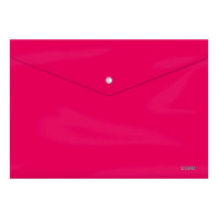 Dohe Sobre Portadocumentos Folio - Cierre de Broche - Polipropileno Cristal Opaco 200 Micras - Color Fucsia