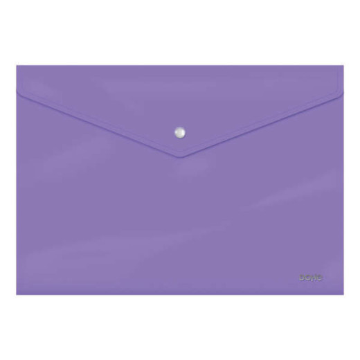 Dohe Sobre Portadocumentos Folio - Cierre de Broche - Polipropileno Cristal Opaco 200 Micras - Color Morado
