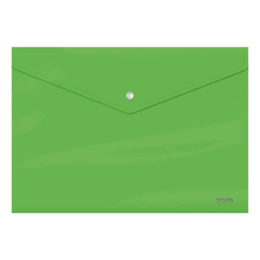 Dohe Sobre Portadocumentos Folio - Cierre de Broche - Polipropileno Cristal Opaco 200 Micras - Color Verde