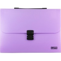 Mktape Carpeta Fuelle de Plastico con  13 Departamentos - Cierre de Broche - Portatarjeta - Color Violeta