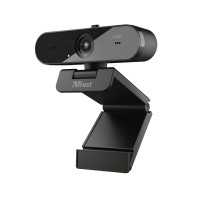 Trust TW250 Webcam QHD 2K USB 2.0 - Microfono Incorporado - Enfoque Automatico - Angulo de Vision 80º - Tapa de Privacidad - C