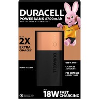 Duracell Bateria Externa/Power Bank 6700mAh PD 18W y QC 3.0 - 1x USB-A
