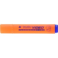 Tratto Video Marcador Fluorescente - Punta Biselada - Tinta Base de Agua - Secado Rapido - Color Naranja Fluorescente