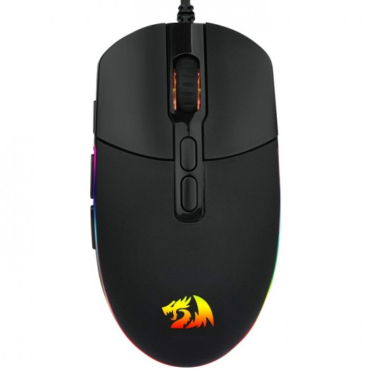 Redragon M719 Invader Raton Gaming USB 10000dpi - 7 Botones Programables - Iluminacion RGB - Uso Diestro - Cable Trenzado de 1.