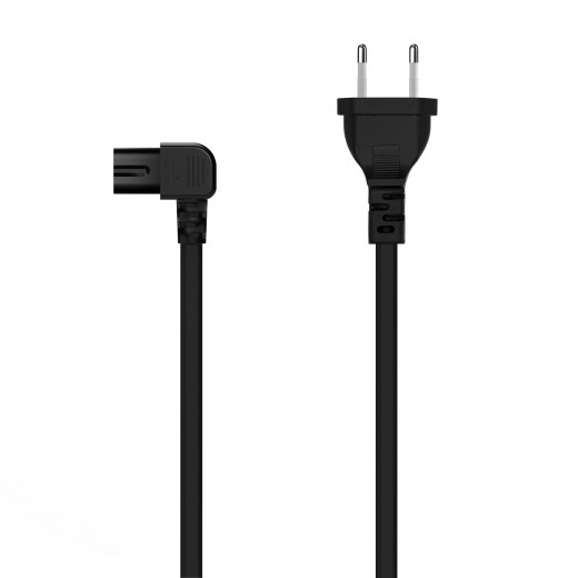 Aisens Cable Alimentacion Acodado Forma 8 - CEE7/16/M-C7/H - 3.0M - Color Negro