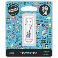 TechOneTech Be Original Crazy Black Guitar Memoria USB 2.0 16GB (Pendrive)